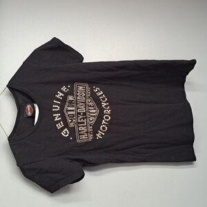 Harley Davidson Cycles Studded Black Tee Size Small PTP:18"